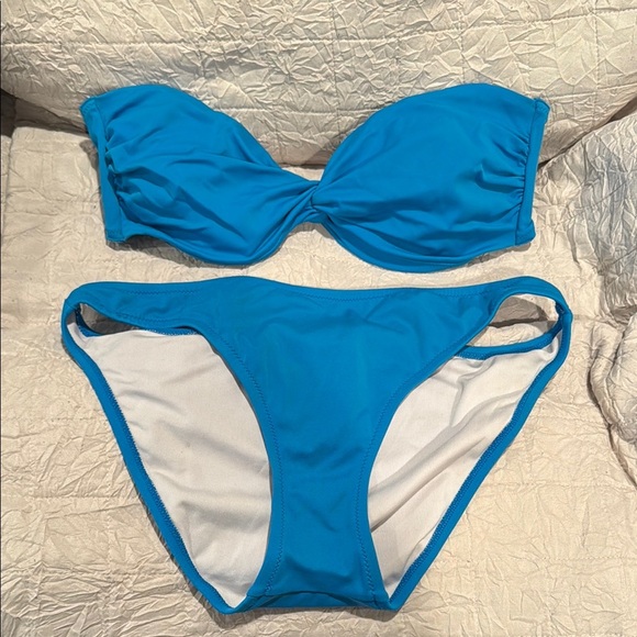 Victoria's Secret Blue Twist Bandeau Bikini Set - Picture 1 of 3